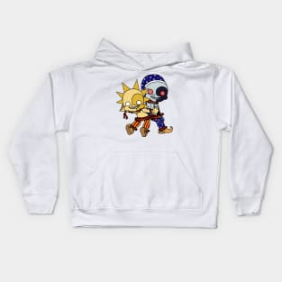 sun and moon chibi Kids Hoodie